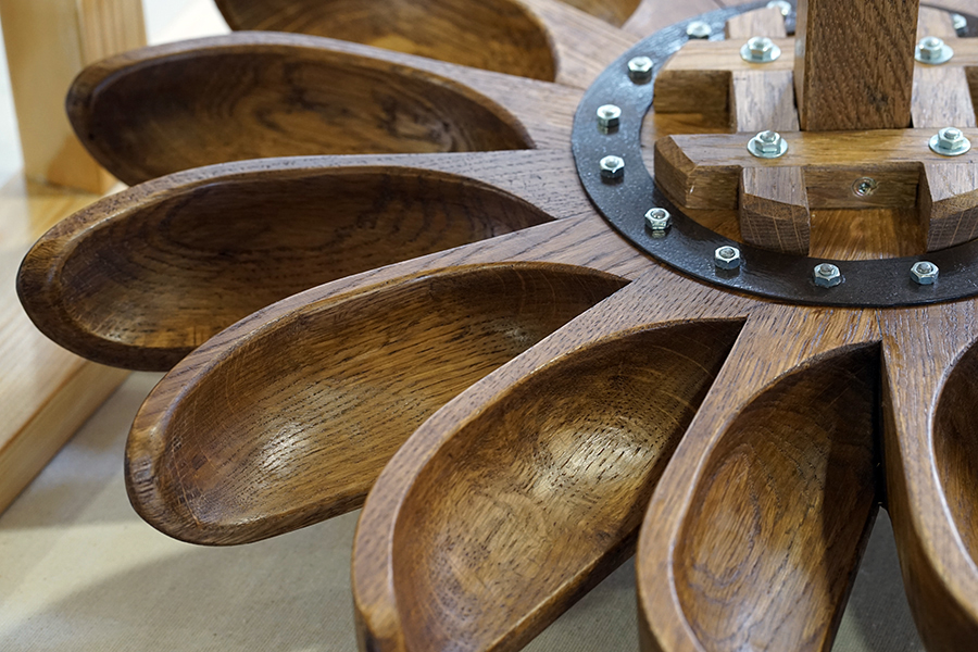 Reproduction moulin roue à rodets