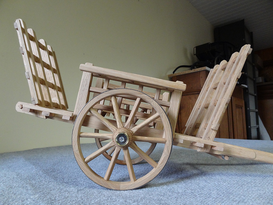 Reproduction miniature charrette à fourrage