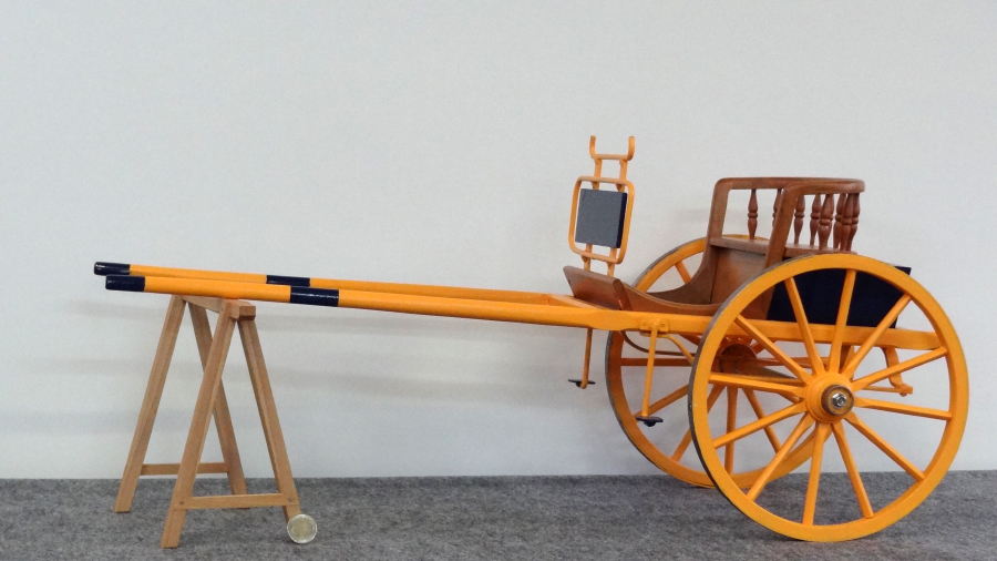 Reproduction miniature hippomobile gig de Liverpool